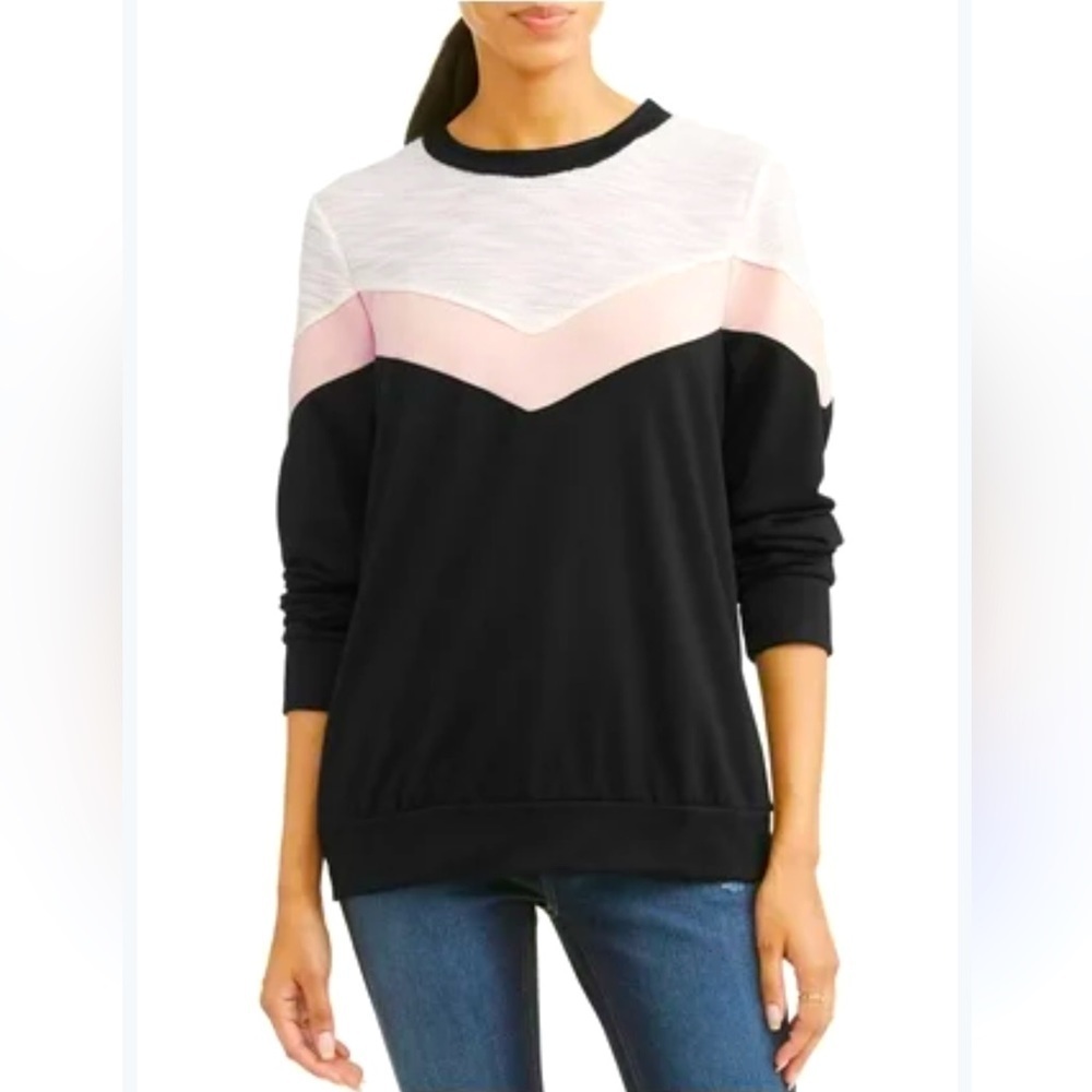 31. Black and Pink Colorblock Sweater size 5X. - Picture 2 of 3